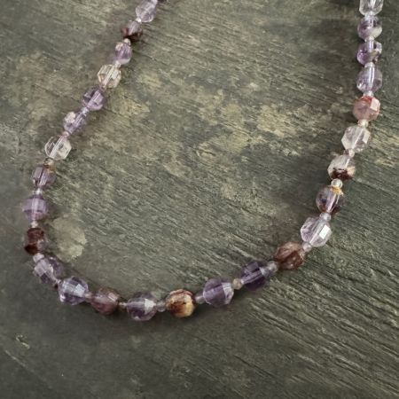 Faceted Auralite Amethyst Necklace