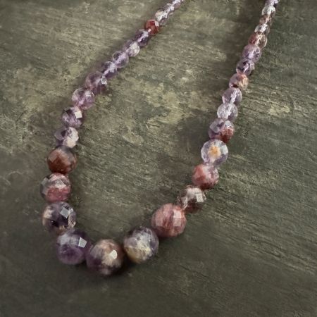 Auralite Amethyst Faceted Necklace 