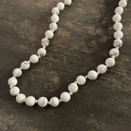 Pearl Knotted Magnesite 36" Necklace
