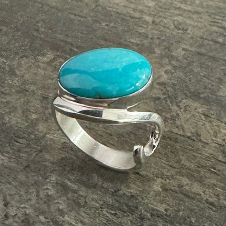Turquoise Kingman Ring - Size 7