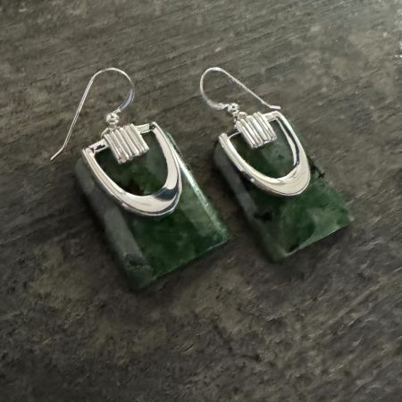 Chrome Diopside Dangle Earrings