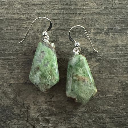 Tanzanian Green Opal Earrings