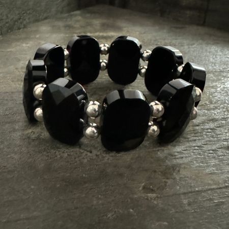 Midnight Chalcedony Stretch Bracelet 