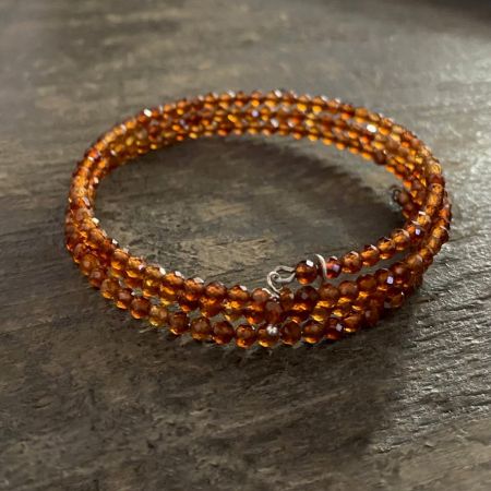 Hessonite Coil Bracelet
