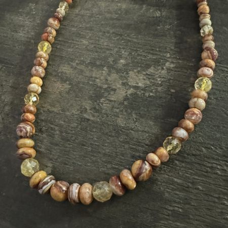 Mexican Opal & Citrine Necklace 