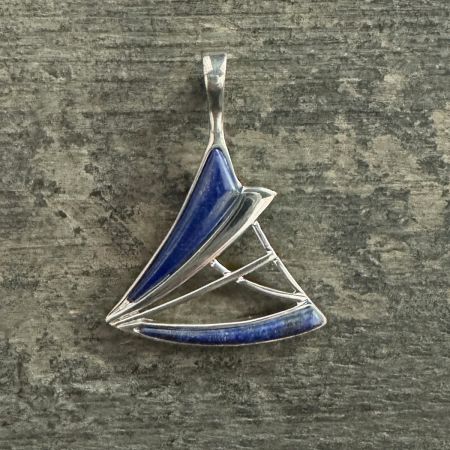 Lapis Triangle Pendant