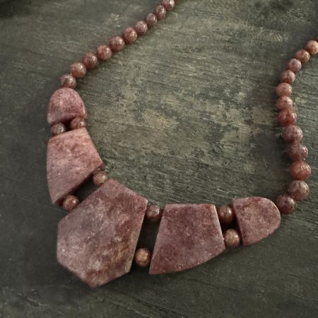 Nigerian Strawberry Quartzite Necklace 