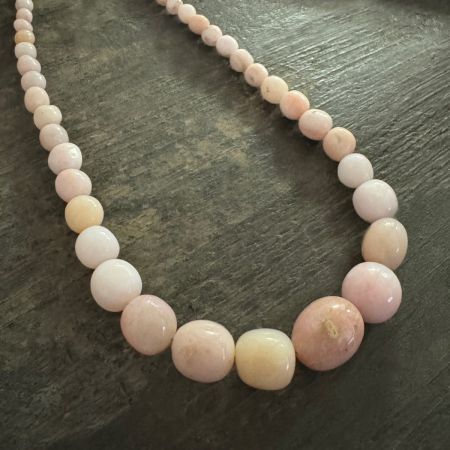 Peruvian Pink Opal Nugget Necklace