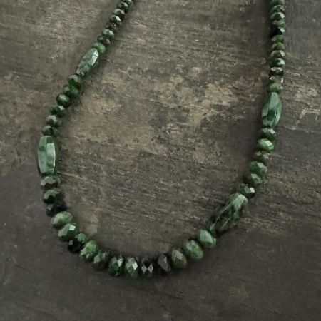 Faceted Chrome Diopside Necklace