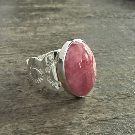 Rhodocrosite Oval Ring - Size 9