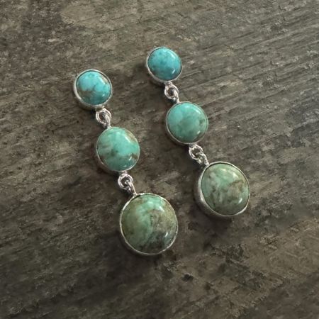 Chilean Turquoise Post Earrings 