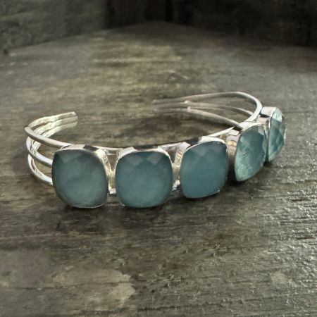 Five Stone Aquamarine Cuff