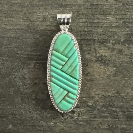 Turquoise Campitos Corn Row Pendant