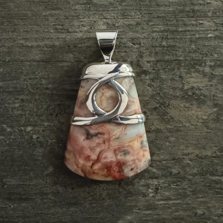 Crazy Lace Agate Pendant 