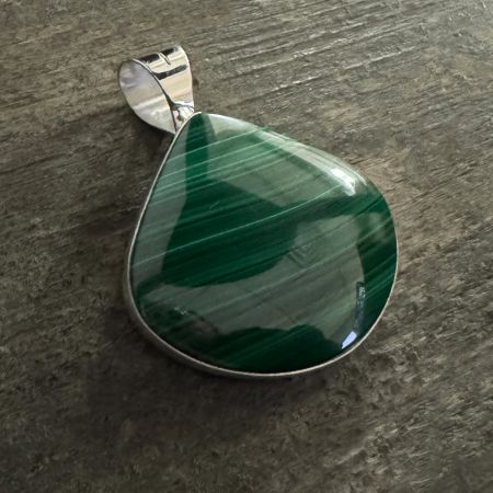 Malachite Tear Drop Pendant 