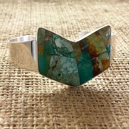 Patchwork Turquoise Inlay Cuff