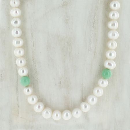 Pearl & Variscite Necklace
