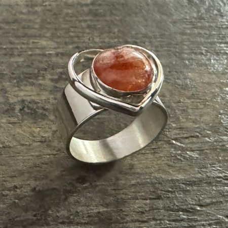 Golden Sun Stone Ring - Size 7