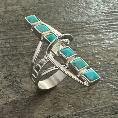 Campitos Turquoise Contemporary Ring - Size 7