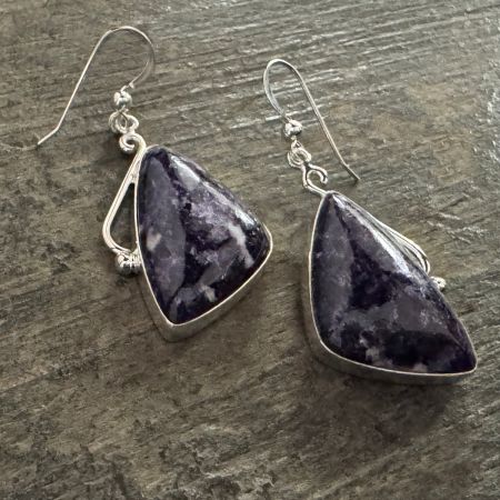 Purple Lepidolite Earrings