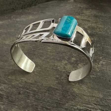 Red Skin Contemporary Turquoise Cuff