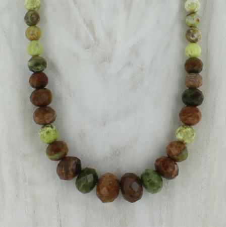 Chrome and Madagascar Green Opal Necklace