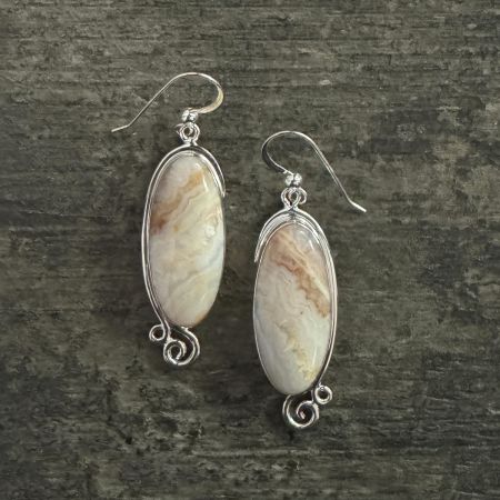 Java Lace Agate Earrings