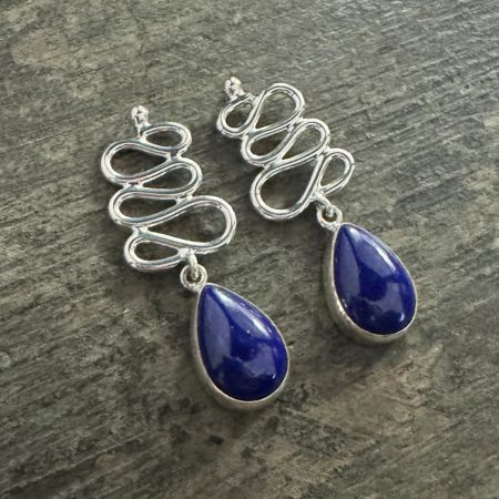 Lapis Winding River Earrings