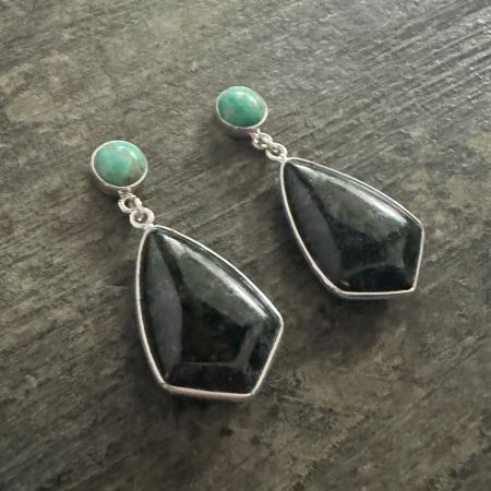 Australian Oasis Stone & Alicia Turquoise Earrings