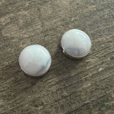 Blue Opal Post Earrings