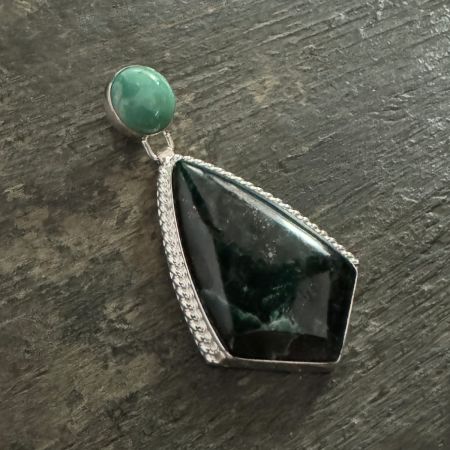 Australian Oasis Stone & Alicia Turquoise Pendant