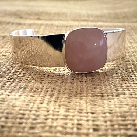 Rose Quartz Square Cuff