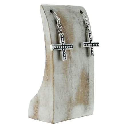 Dotted Cross Earrings