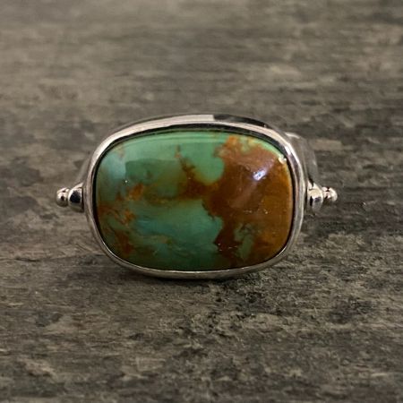 Lonesome Pine Mountain Turquoise and Lapis Reversible Ring