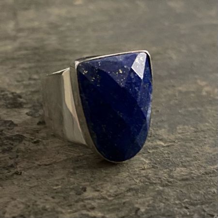 Faceted Lapis Ring
