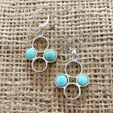 Campitos Turquoise Circle Earrings