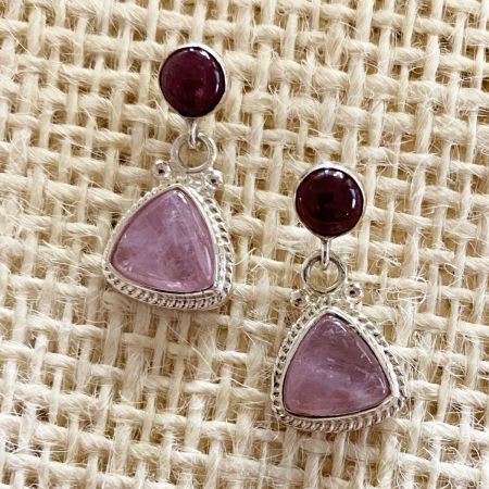 Kunzite & Tourmaline Earrings