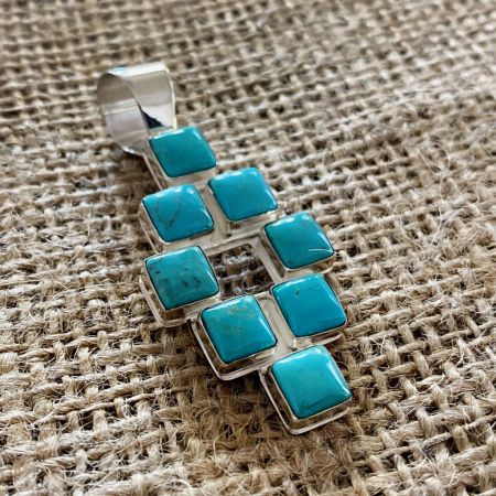 Andean Blue Turquoise Pendant