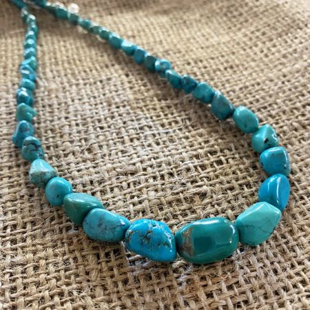 Azure Peaks Turquoise Nugget Necklace
