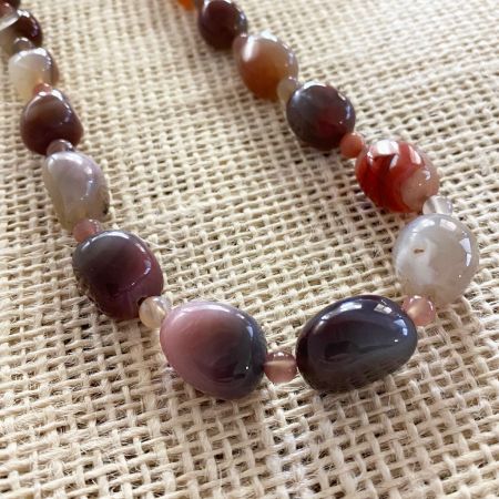 African Multi Chalcedony Necklace