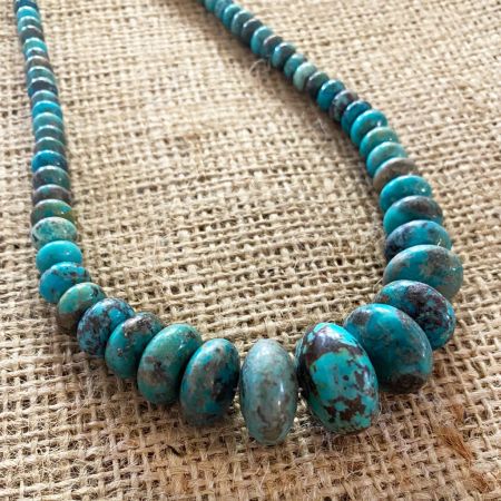Blue Green Azure Peaks Turquoise Necklace