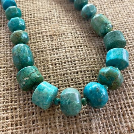 Green Blue Azure Peaks Turquoise Necklace