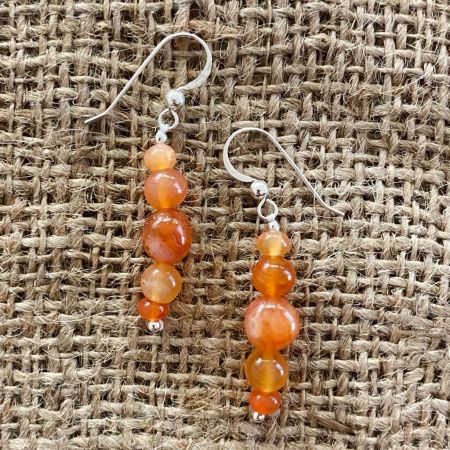 Red Chalcedony Earrings