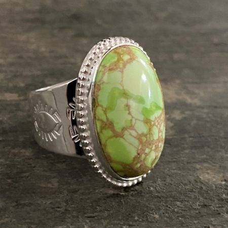 Green Emperial Jasper Ring