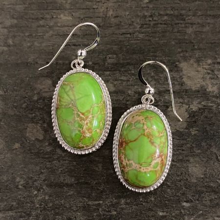 Green Emperial Jasper Earrings