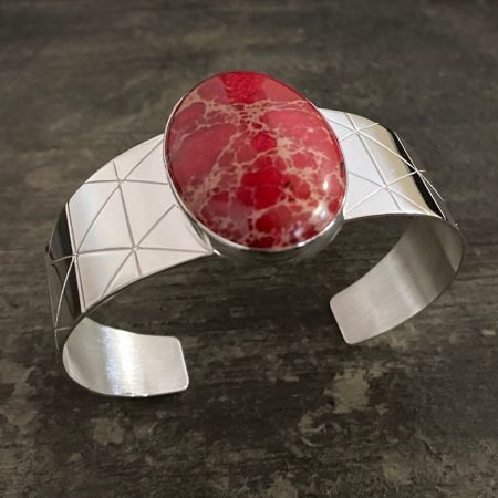 Red Emperial Jasper Cuff