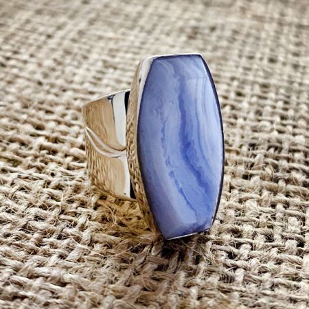 Blue Lace Agate Ring - Size 6