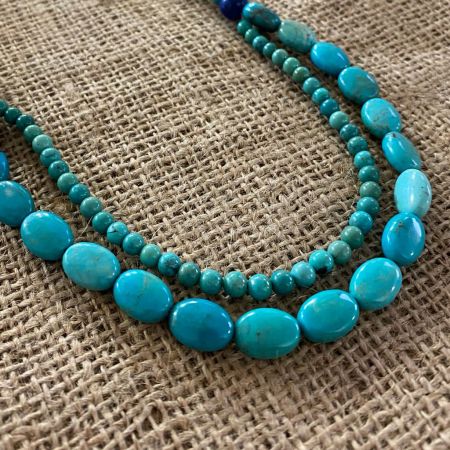 Azure Peaks and Lapis Nested Necklace