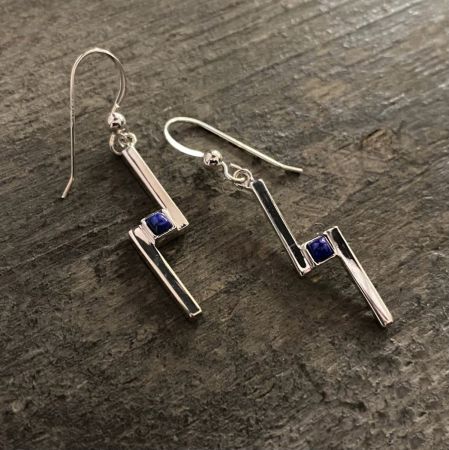 Lapis "Lightning" Earrings