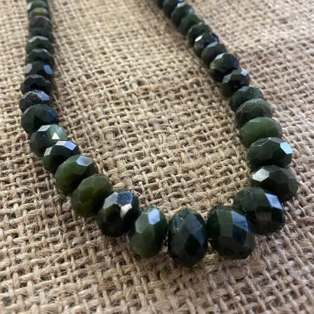 Dark Green Nephrite Jade Necklace